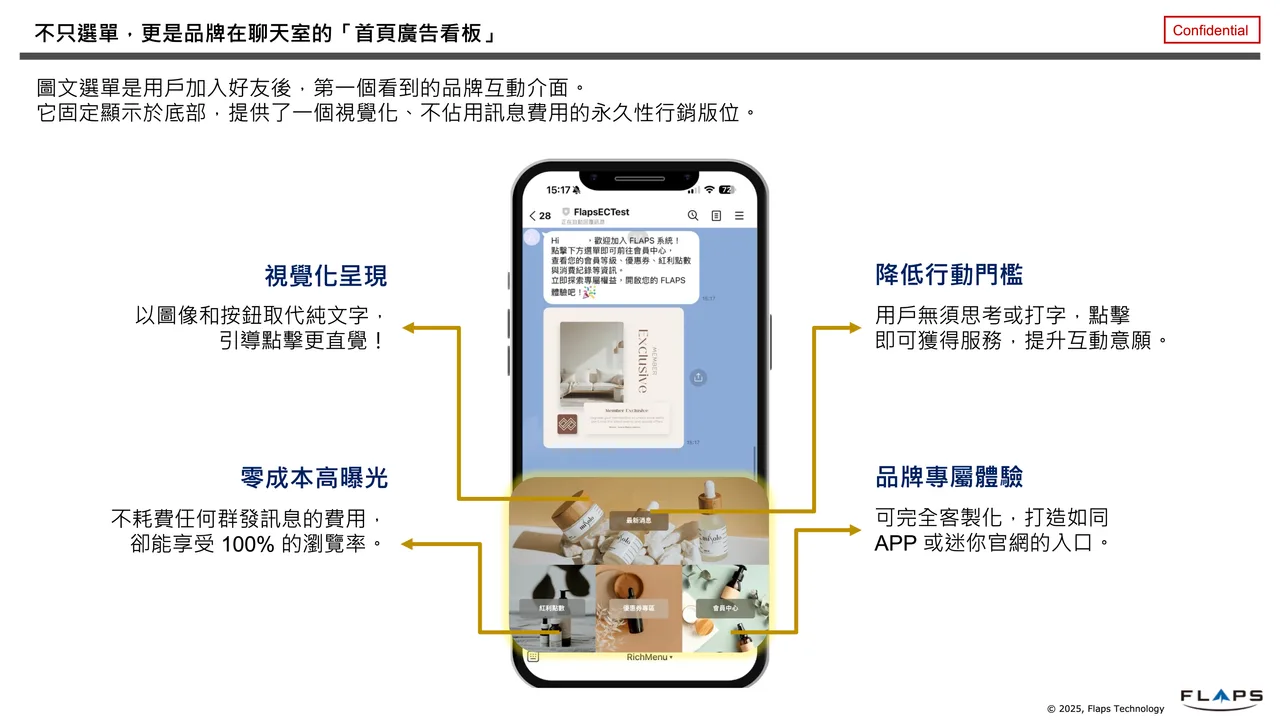 LINE 圖文選單作為品牌數位入口的首頁看板範例